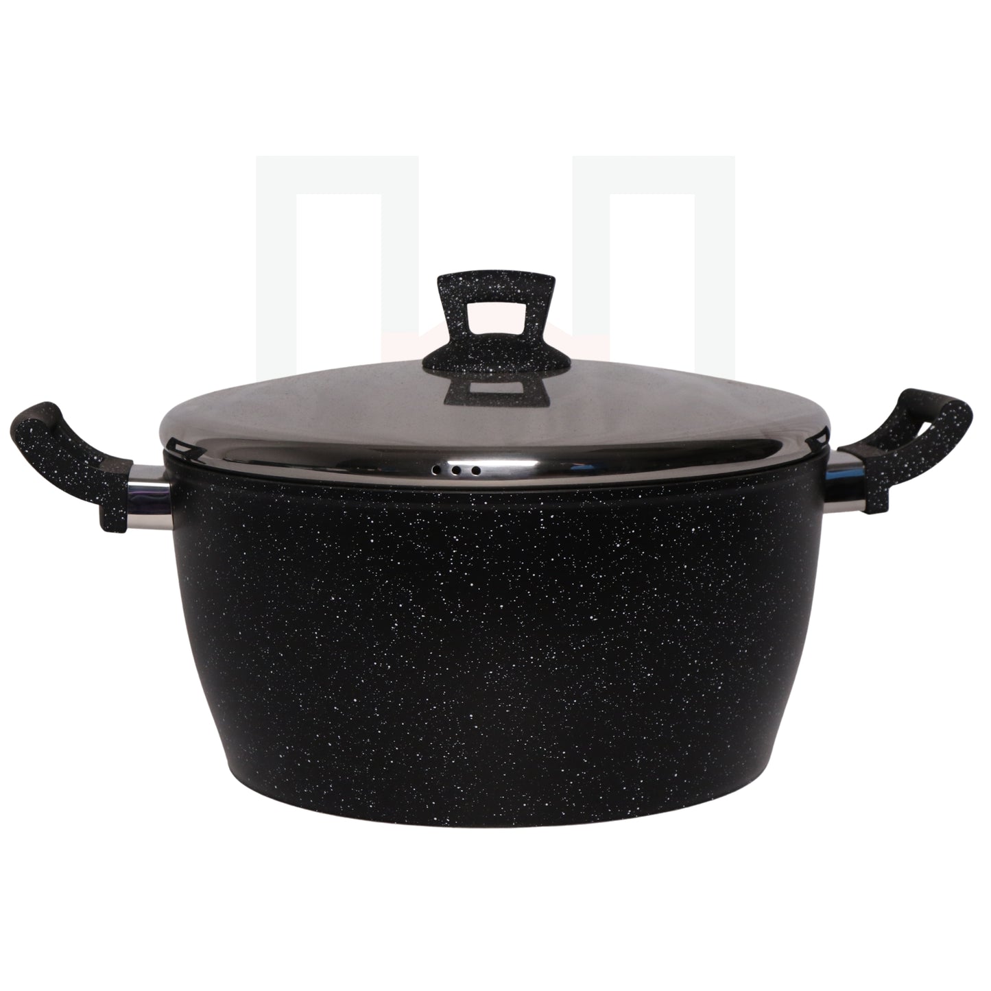 Phoenix Black Marble Casserole Pot with SS Cover (Granite) - Per Piece