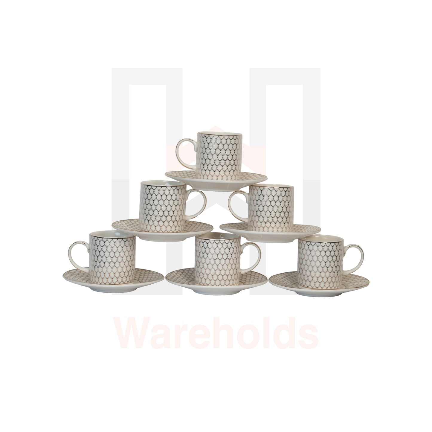 6 Piece Circular Coffee Cup Set