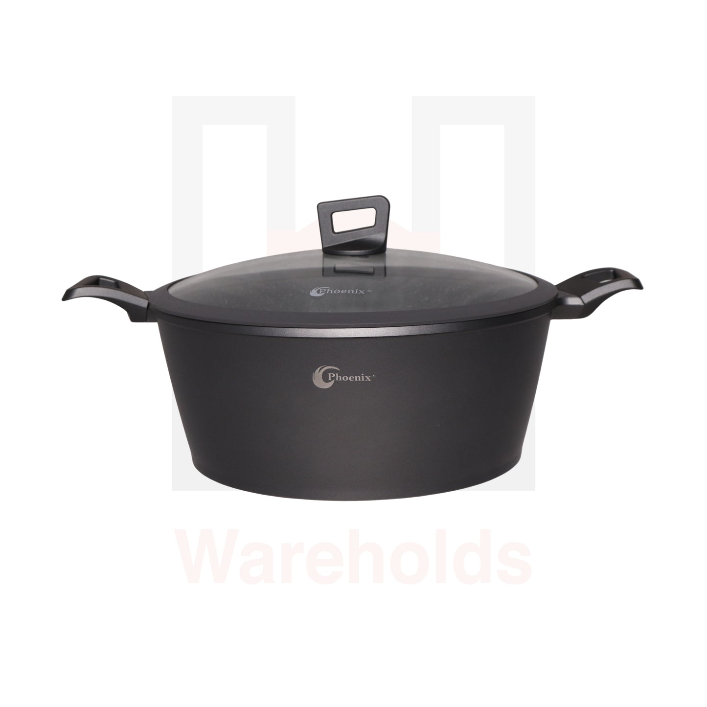 Phoenix Grey Casserole Pot with Glass Cover (PFANNE-POELE) - Per Piece