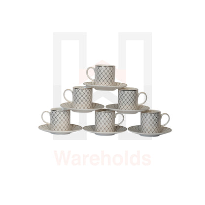 6 Piece Pattern Coffee Cup Set