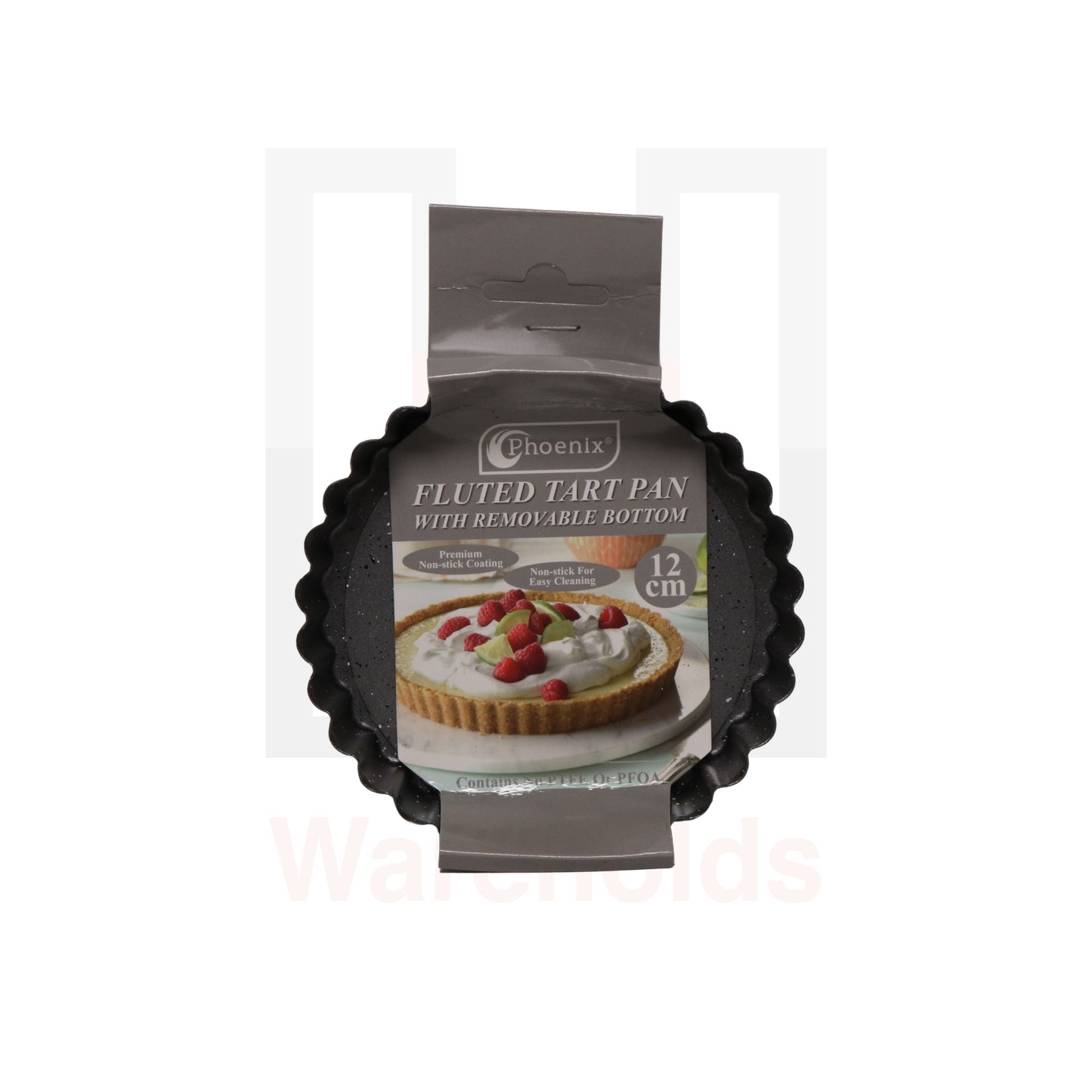 Phoenix Grey Granite Fluted Tart Pan With Removable Bottom