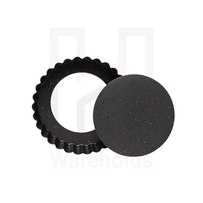 Phoenix Grey Granite Fluted Tart Pan With Removable Bottom