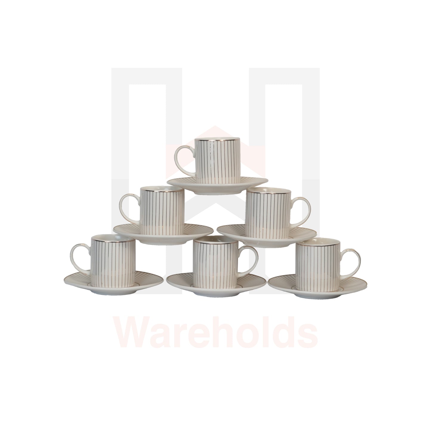 6 Piece Parallel Coffee Cup Set