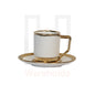 6 Piece Gold Coffee Cup Set