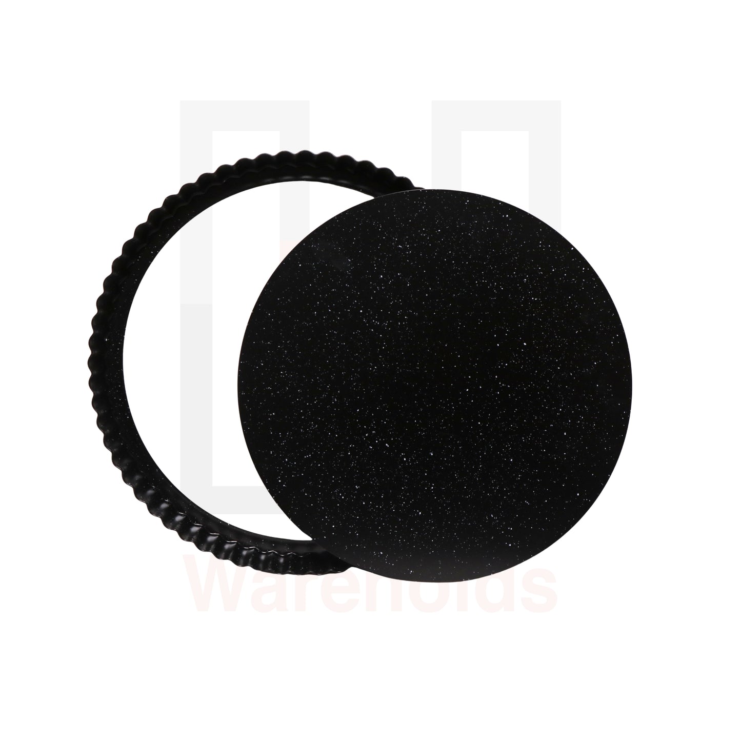 Phoenix Black Granite Fluted Tart Pan With Removable Bottom