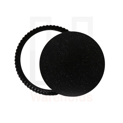 Phoenix Black Granite Fluted Tart Pan With Removable Bottom