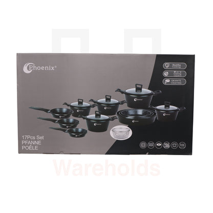 Phoenix 17 Pcs Black Set (PFANNE-POELE)