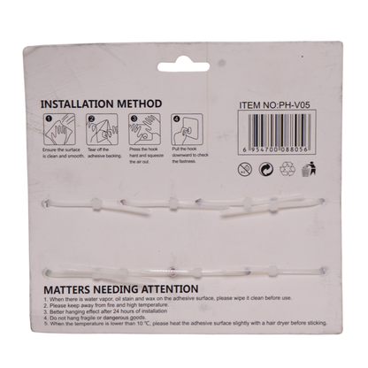 Phoenix 4 pcs Multi-color Wall Hook