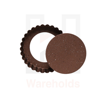 Phoenix Brown Granite Fluted Tart Pan With Removable Bottom