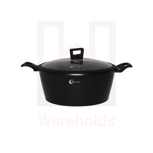 Phoenix Black Casserole with Glass cover (PFANNE-POELE) Per Piece