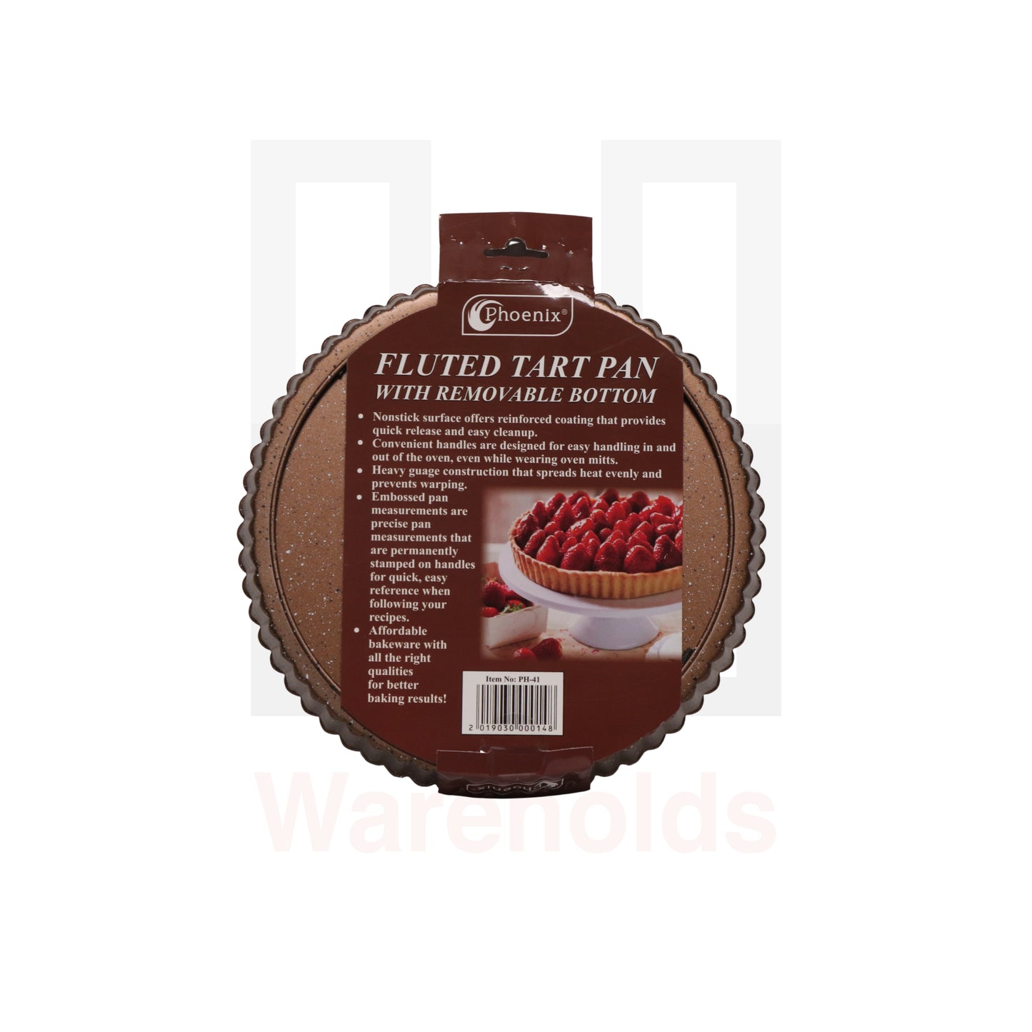 Phoenix Brown Granite Fluted Tart Pan With Removable Bottom