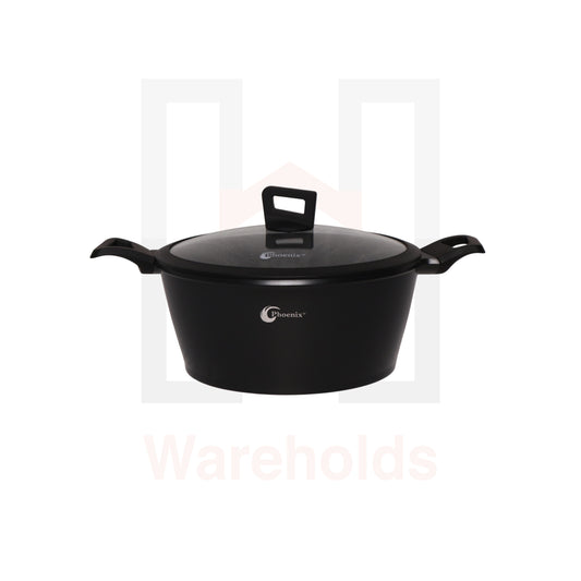 Phoenix Black Casserole with Glass cover (PFANNE-POELE) Per Piece