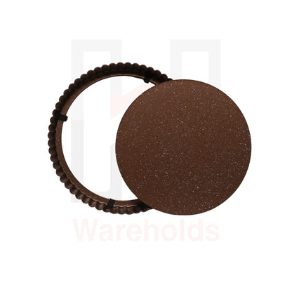 Phoenix Brown Granite Fluted Tart Pan With Removable Bottom