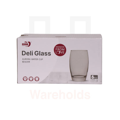 Deli Glass 6 Pcs Aurora Water Cup Set