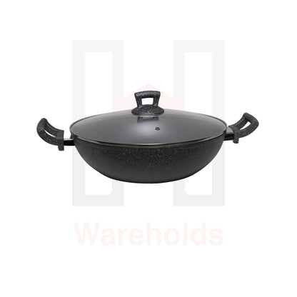 Phoenix Grey Marble Forged Wok Pot