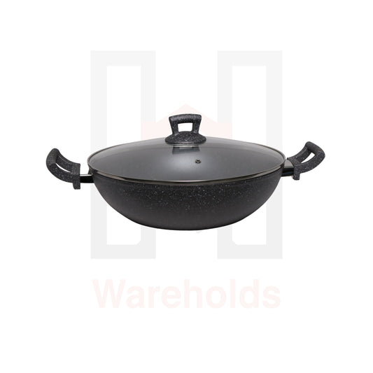Phoenix Grey Marble Forged Wok Pot