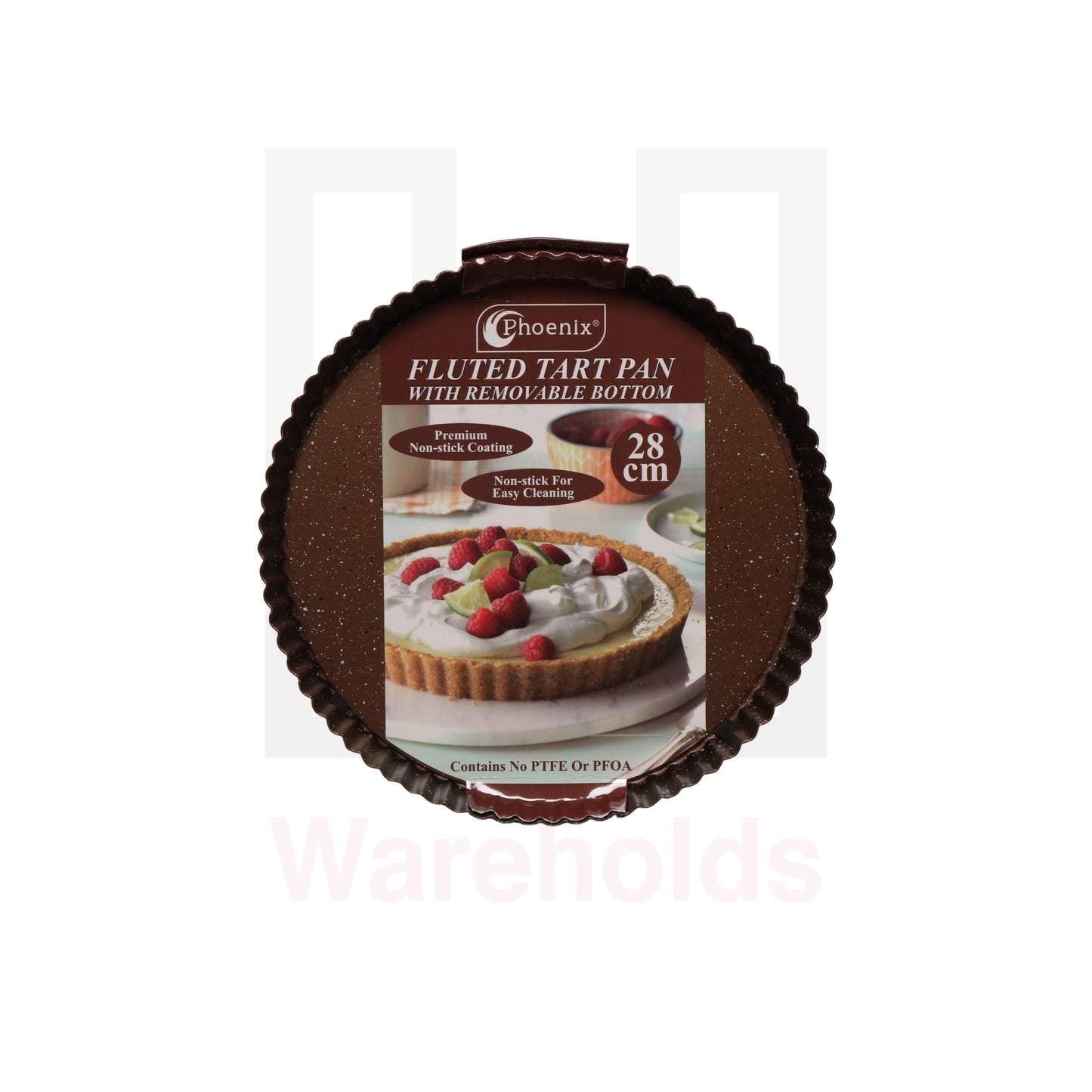 Phoenix Brown Granite Fluted Tart Pan With Removable Bottom