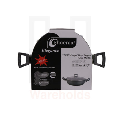 Phoenix Grey Marble Forged Wok Pot