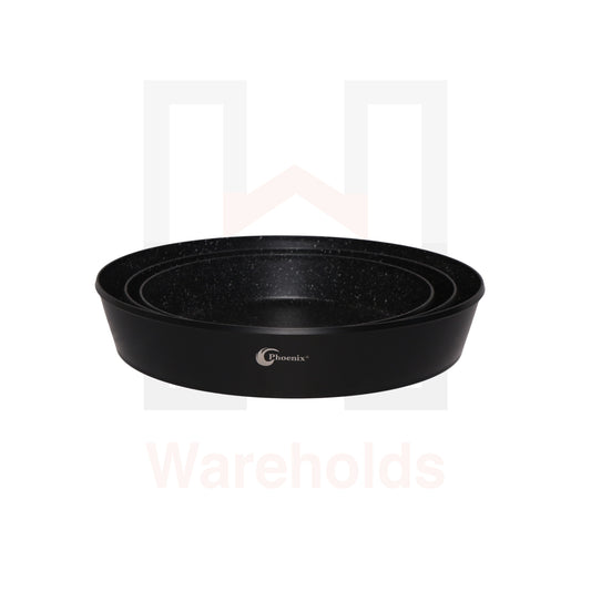 Phoenix 3pcs Black Round Pan Set (PFANNE-POELE)