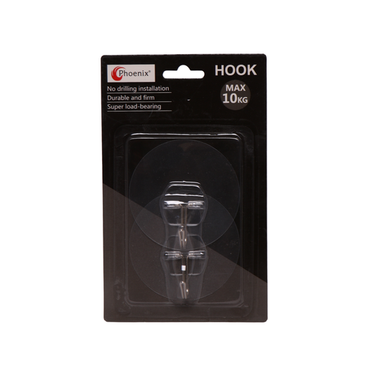 Phoenix 2pcs Round Transparent Hook