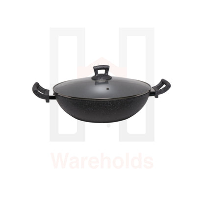Phoenix Grey Marble Forged Wok Pot