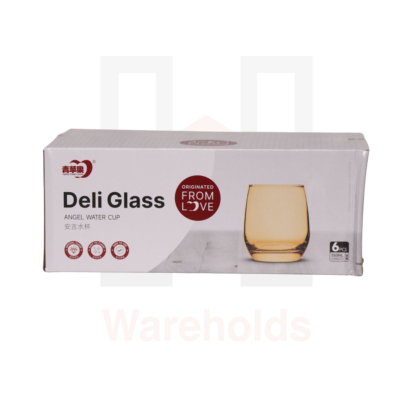 Deli Glass 6 Pcs Angel Water Cup Set