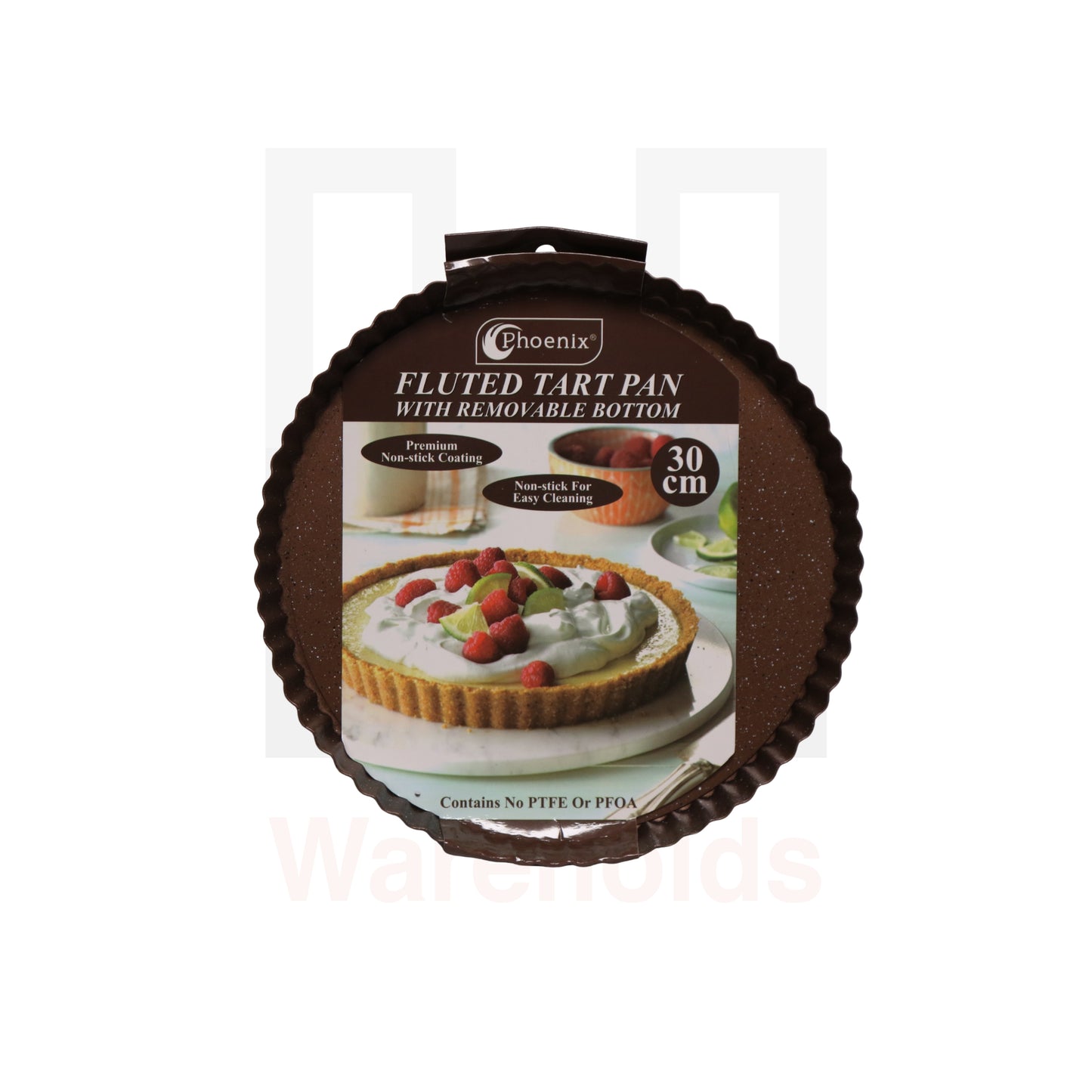 Phoenix Brown Granite Fluted Tart Pan With Removable Bottom