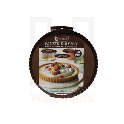 Phoenix Brown Granite Fluted Tart Pan With Removable Bottom