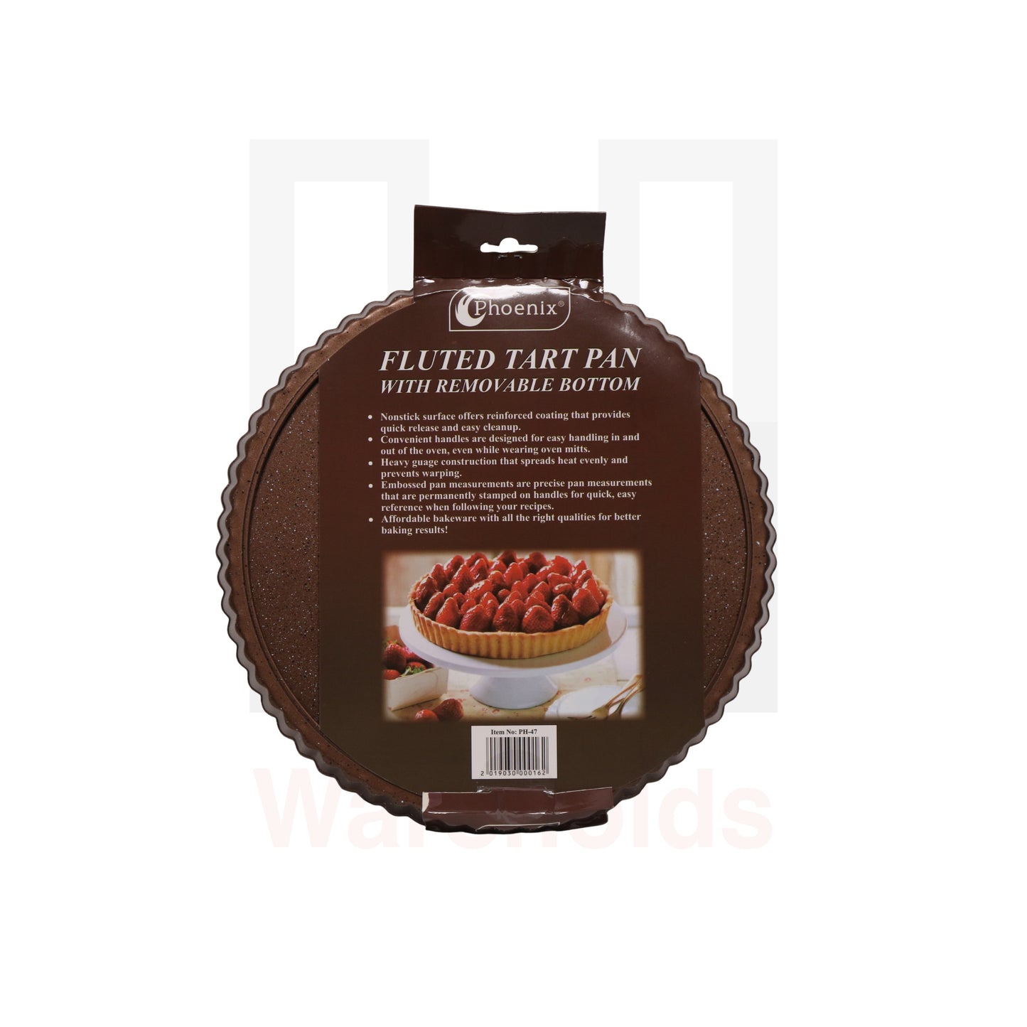 Phoenix Brown Granite Fluted Tart Pan With Removable Bottom