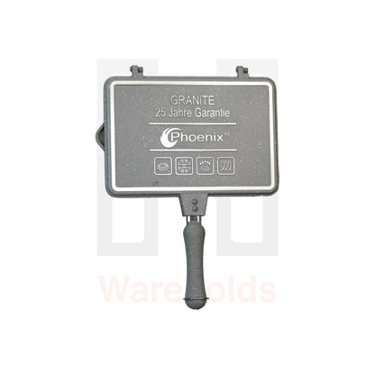 Phoenix 32cm Grey Marble Double Grill Pan