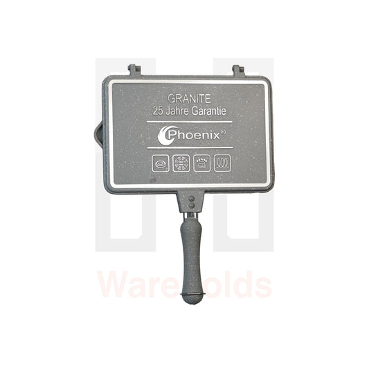 Phoenix 32cm Grey Marble Double Grill Pan