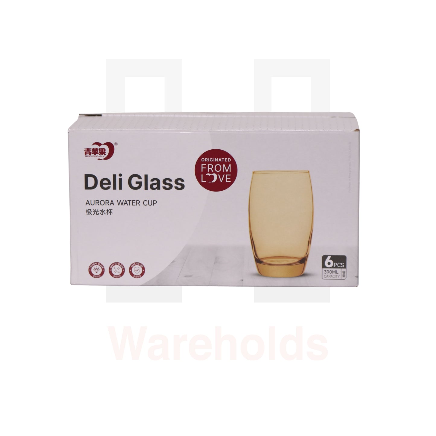 Deli Glass 6 Pcs Aurora Water Cup Set