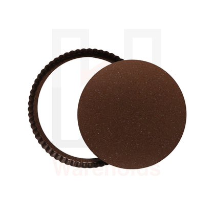 Phoenix Brown Granite Fluted Tart Pan With Removable Bottom