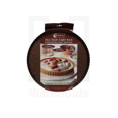 Phoenix Brown Granite Fluted Tart Pan With Removable Bottom
