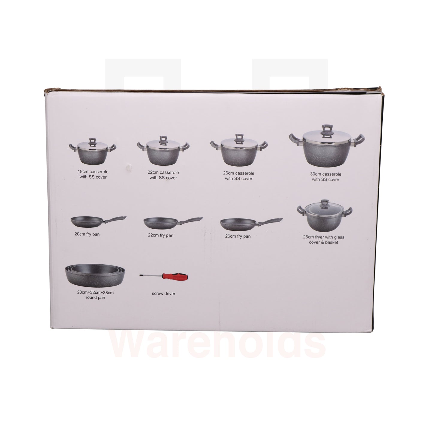 Phoenix 17 Pcs Grey Marble Set (Granite)