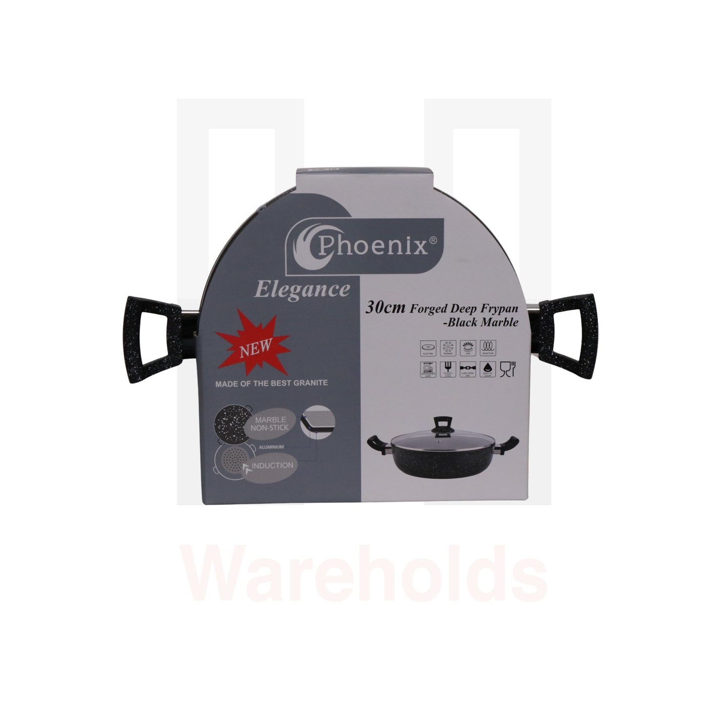 Phoenix Black Marble Forged Wok Pot