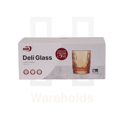 Deli Glass 6 Pcs Xunwen Tumbler Water Cup Set