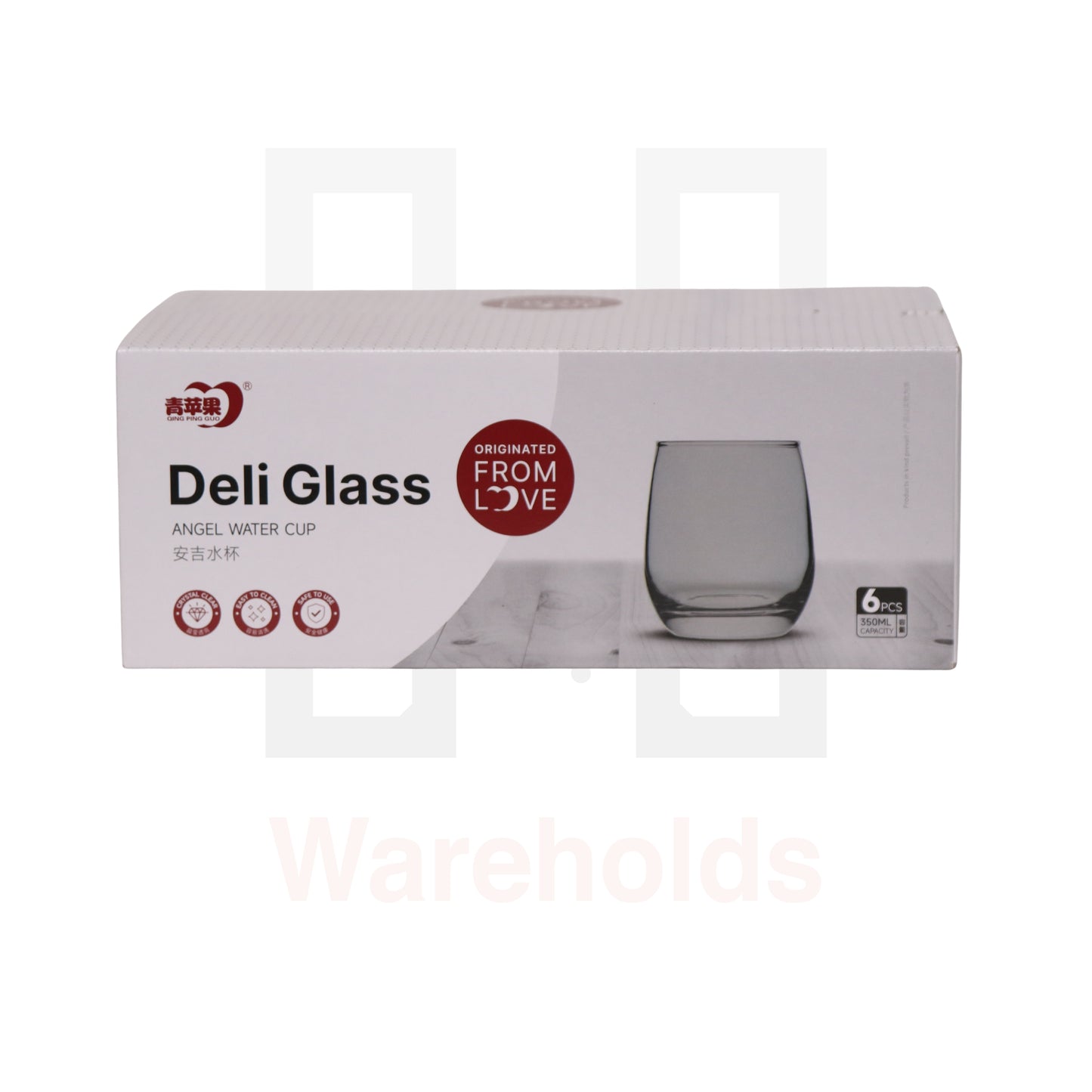 Deli Glass 6 Pcs Angel Water Cup Set