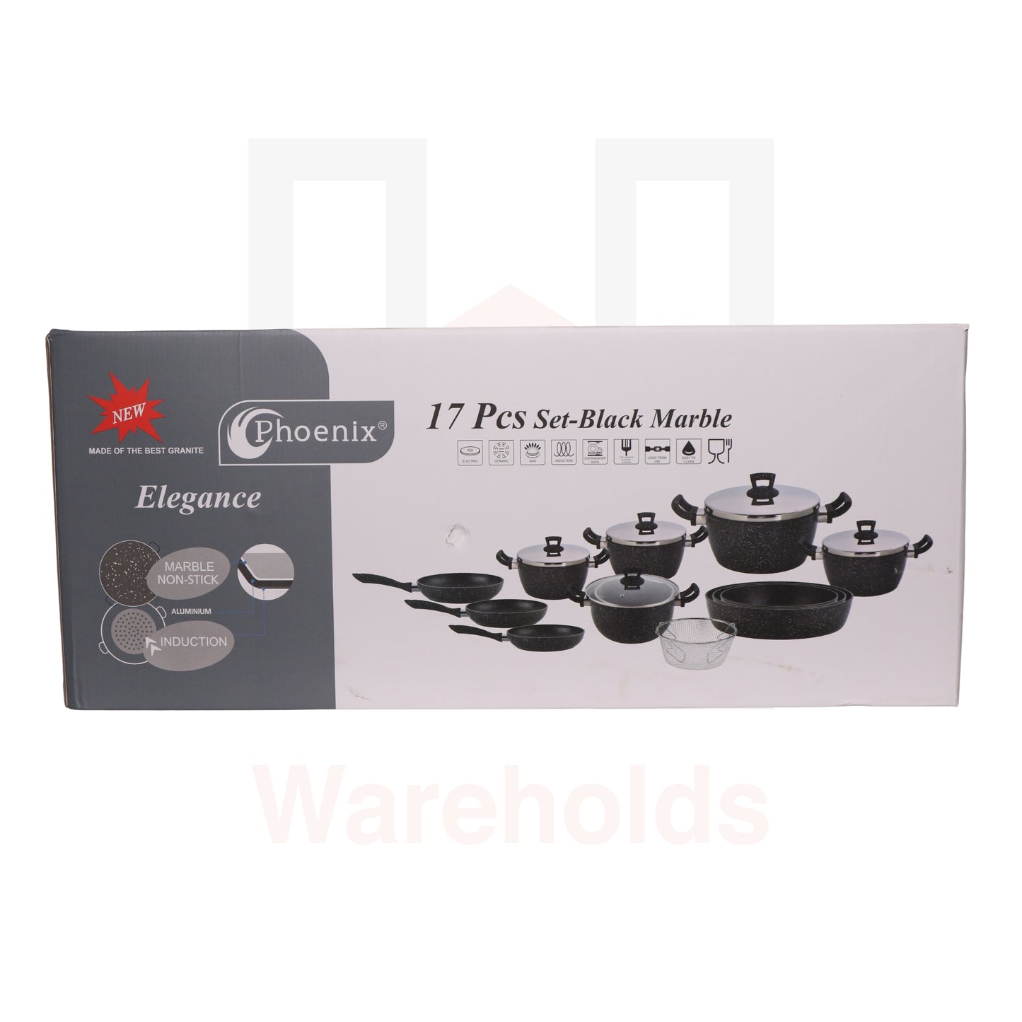 Phoenix 17 Pcs Black Marble Set (Granite)