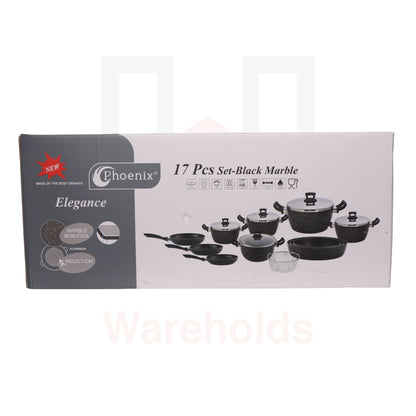 Phoenix 17 Pcs Black Marble Set (Granite)