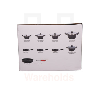 Phoenix 17 Pcs Black Marble Set (Granite)