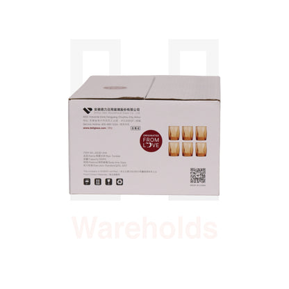 Deli Glass 6 Pcs Rain Tumbler Water Cup Set