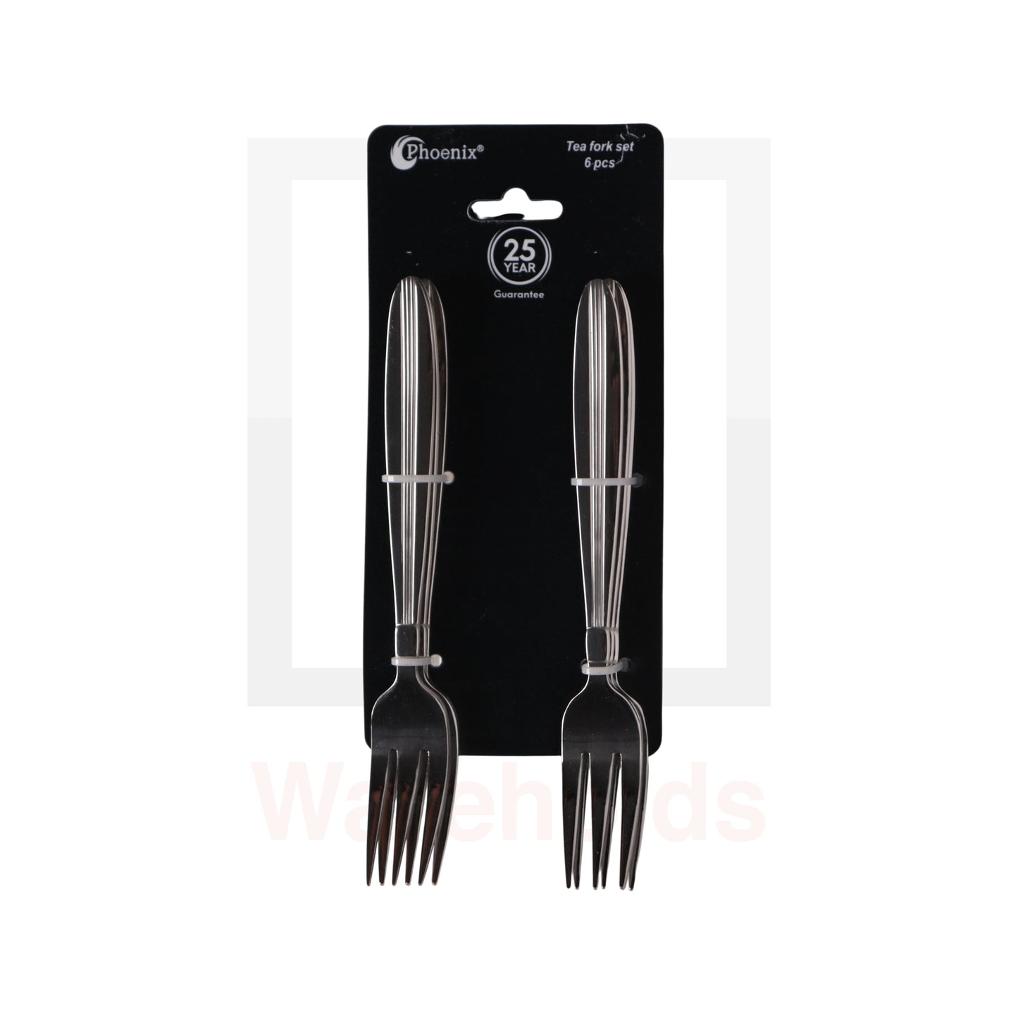 Phoenix 6 Pcs Stainless Steel Dessert Fork Line Pattern Set