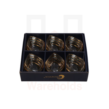 Phoenix 6 Pcs Wave Glass Serving Bowl Set