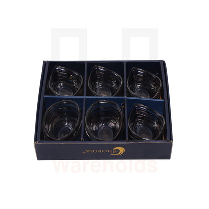 Phoenix 6 Pcs Wave Glass Serving Bowl Set