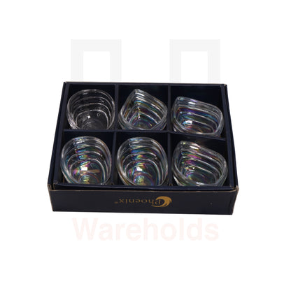 Phoenix 6 Pcs Wave Glass Serving Bowl Set