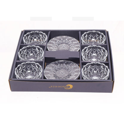 Phoenix 6 Pcs White Scalloped Bowl Set