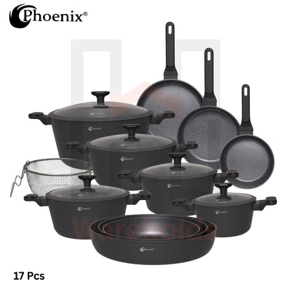 Phoenix 17 Pcs Grey Marble Set