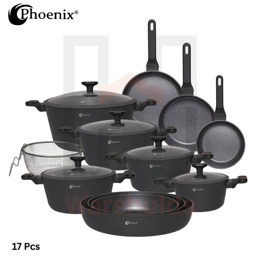 Phoenix 17 Pcs Grey Marble Set