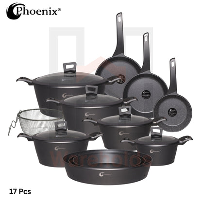 Phoenix 17 Pcs Grey Set (PFANNE-POELE)